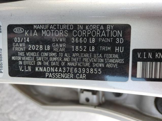 Photo 10 from auction – 2014 KIA RIO EX with VIN KNADN4A37E6393855