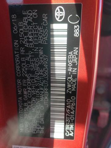 Photo 10 from auction – 2018 TOYOTA PRIUS with VIN JTDKBRFU7J3604937