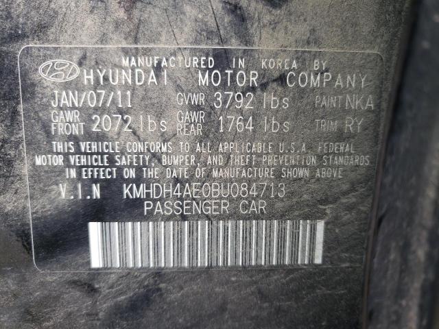 Photo 10 from auction – 2011 HYUNDAI ELANTRA GL with VIN KMHDH4AE0BU084713