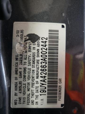 Photo 10 from auction – 2003 ACURA 3.2CL TYPE with VIN 19UYA42663A002442