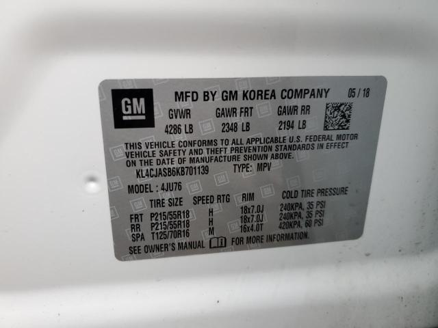 Photo 10 from auction – 2019 BUICK ENCORE PRE with VIN KL4CJASB6KB701139