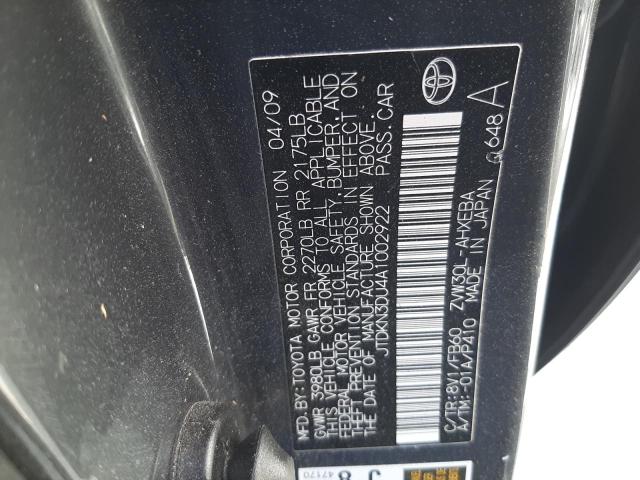 Photo 10 from auction – 2010 TOYOTA PRIUS with VIN JTDKN3DU4A1002922