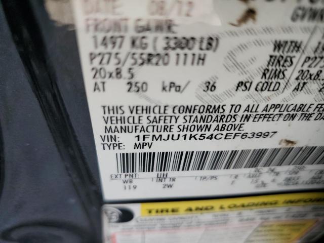Photo 10 from auction – 2012 FORD EXPEDITION with VIN 1FMJU1K54CEF63997