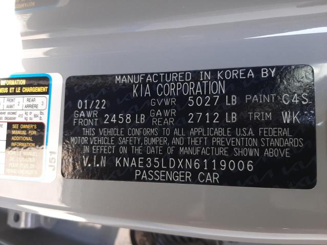Photo 10 from auction – 2022 KIA STINGER GT with VIN KNAE35LDXN6119006
