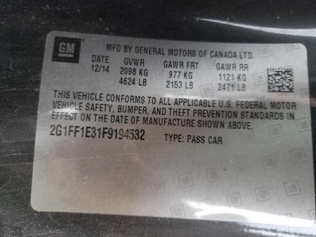 Photo 10 from auction – 2015 CHEVROLET CAMARO LT with VIN 2G1FF1E31F9194532