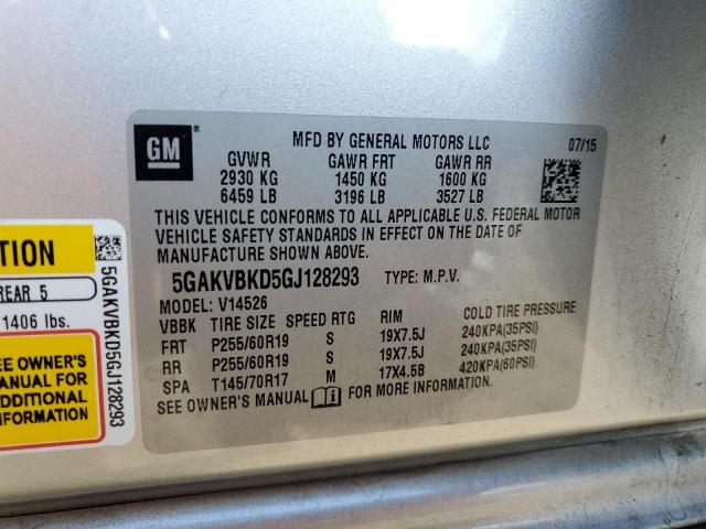Photo 10 from auction – 2016 BUICK ENCLAVE with VIN 5GAKVBKD5GJ128293