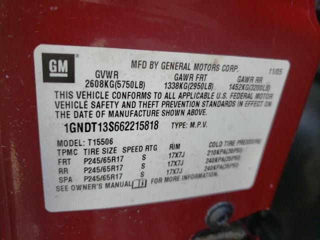Photo 10 from auction – 2006 CHEVROLET TRAILBLAZE with VIN 1GNDT13S662215818