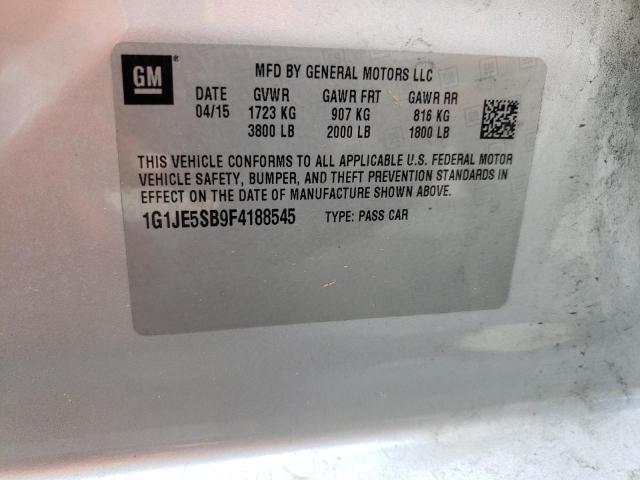 Photo 10 from auction – 2015 CHEVROLET SONIC LTZ with VIN 1G1JE5SB9F4188545