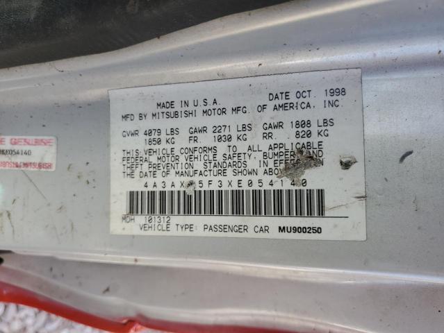 Photo 10 from auction – 1999 MITSUBISHI ECLIPSE SP with VIN 4A3AX55F3XE054140