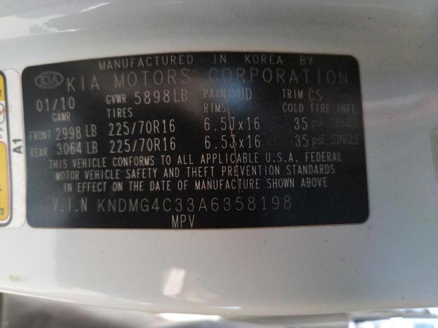 Photo 10 from auction – 2010 KIA SEDONA LX with VIN KNDMG4C33A6358198