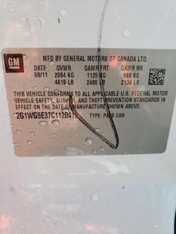 Photo 10 from auction – 2012 CHEVROLET IMPALA LT with VIN 2G1WG5E37C1128419