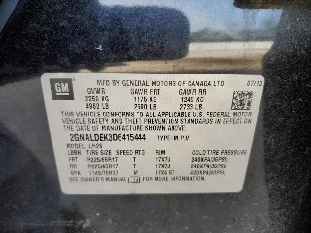 Photo 10 from auction – 2013 CHEVROLET EQUINOX LT with VIN 2GNALDEK3D6415444