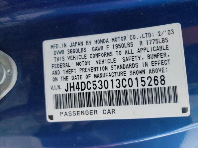 Photo 10 from auction – 2003 ACURA RSX TYPE-S with VIN JH4DC53013C015268