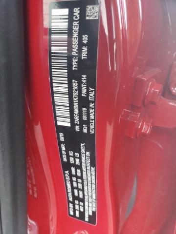Photo 10 from auction – 2019 ALFA ROMEO GIULIA TI with VIN ZARFAMBN1K7621657