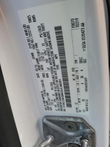 Photo 10 from auction – 2016 FORD ESCAPE SE with VIN 1FMCU9G96GUC46091
