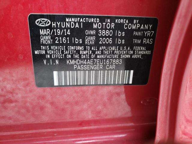 Photo 10 from auction – 2014 HYUNDAI ELANTRA SE with VIN KMHDH4AE7EU167883