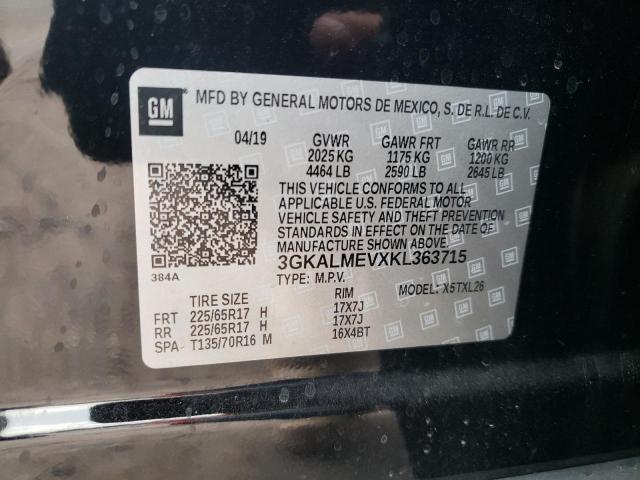 Photo 10 from auction – 2019 GMC TERRAIN SL with VIN 3GKALMEVXKL363715