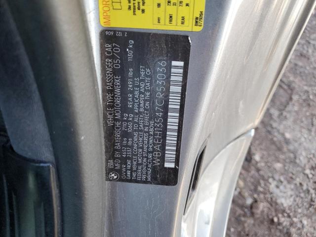 Photo 10 from auction – 2007 BMW 650 I with VIN WBAEH13547CR53036