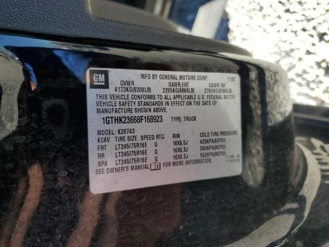 Photo 10 from auction – 2008 GMC SIERRA K25 with VIN 1GTHK23668F168923