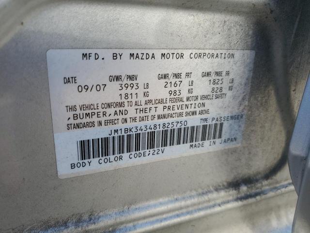 Photo 10 from auction – 2008 MAZDA 3 HATCHBAC with VIN JM1BK343481825750