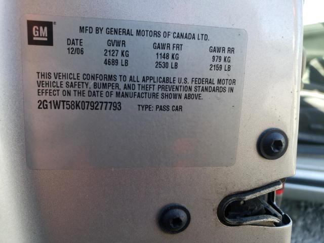 Photo 10 from auction – 2007 CHEVROLET IMPALA LT with VIN 2G1WT58K079277793