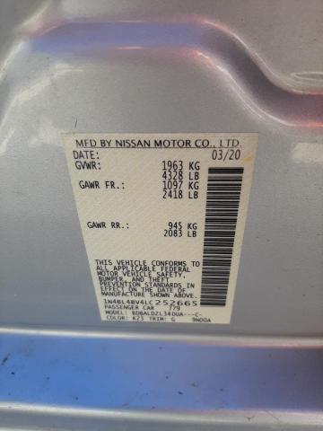 Photo 10 from auction – 2020 NISSAN ALTIMA S with VIN 1N4BL4BV4LC252665
