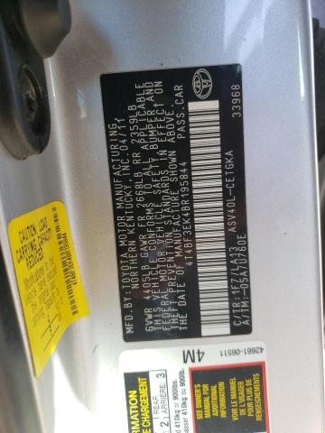 Photo 10 from auction – 2011 TOYOTA CAMRY BASE with VIN 4T4BF3EK4BR195844
