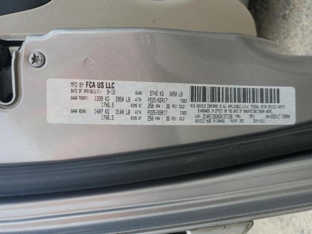 Photo 10 from auction – 2016 CHRYSLER TOWN & COU with VIN 2C4RC1BGXGR157128