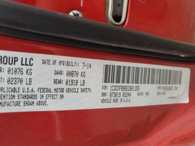 Photo 10 from auction – 2014 DODGE DART SXT with VIN 1C3CDFBB8ED891355