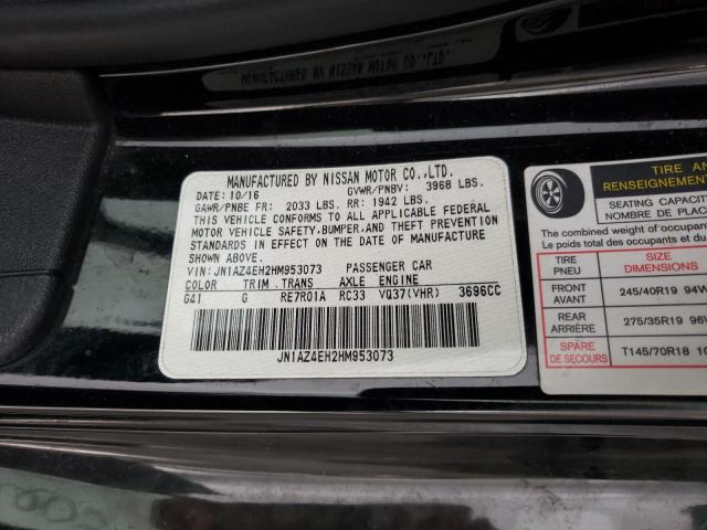 Photo 10 from auction – 2017 NISSAN 370Z BASE with VIN JN1AZ4EH2HM953073