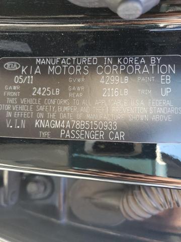 Photo 10 from auction – 2011 KIA OPTIMA LX with VIN KNAGM4A78B5150933