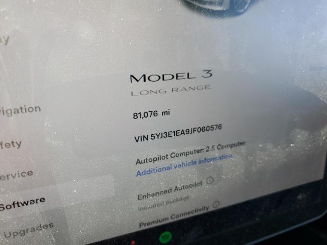 Photo 8 from auction – 2018 TESLA MODEL 3 with VIN 5YJ3E1EA9JF060576