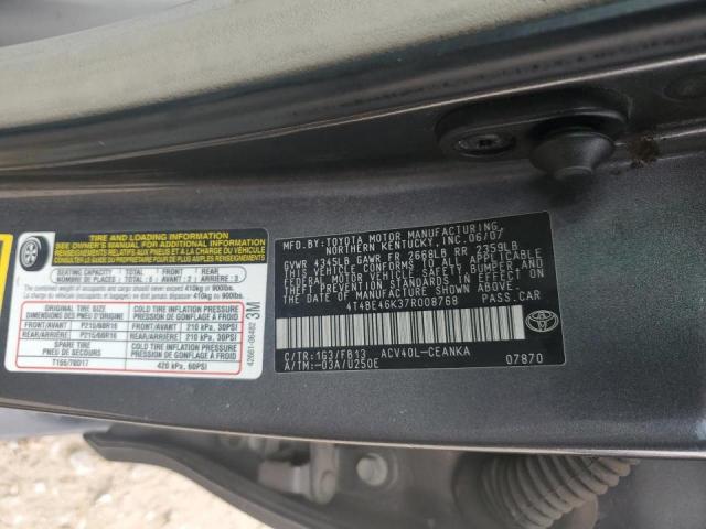 Photo 10 from auction – 2007 TOYOTA CAMRY CE with VIN 4T4BE46K37R008768