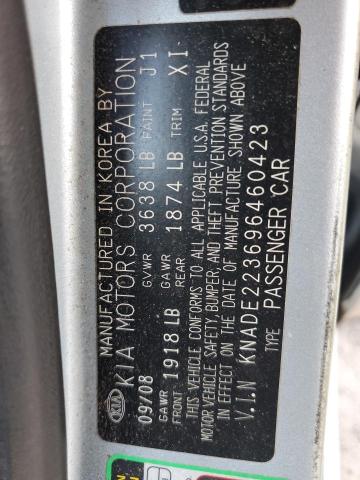 Photo 10 from auction – 2009 KIA RIO BASE with VIN KNADE223696460423