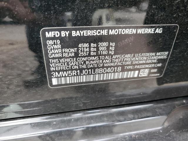Photo 10 from auction – 2020 BMW 330I with VIN 3MW5R1J01L8B04018