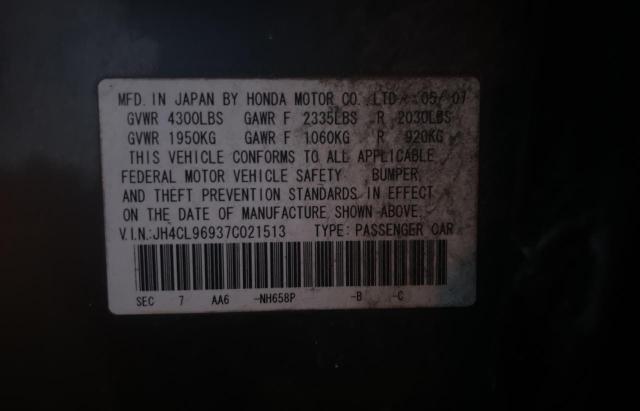 Photo 10 from auction – 2007 ACURA TSX with VIN JH4CL96937C021513