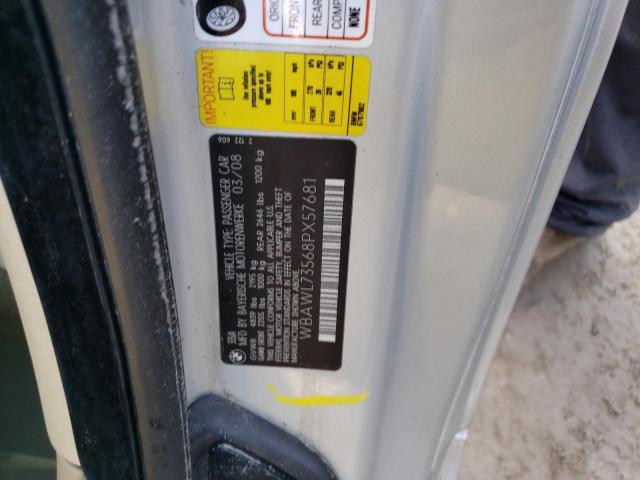 Photo 10 from auction – 2008 BMW 335 I with VIN WBAWL73568PX57681