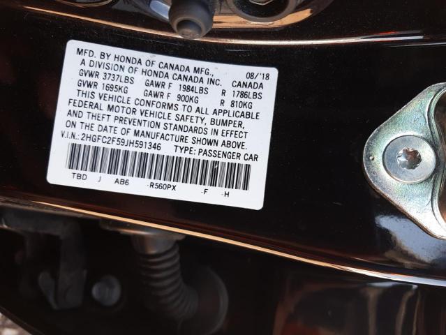Photo 10 from auction – 2018 HONDA CIVIC LX with VIN 2HGFC2F59JH591346