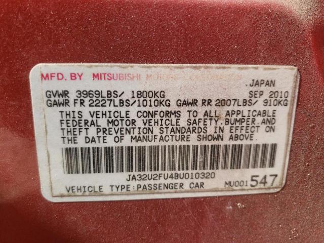 Photo 10 from auction – 2011 MITSUBISHI LANCER ES/ with VIN JA32U2FU4BU010320