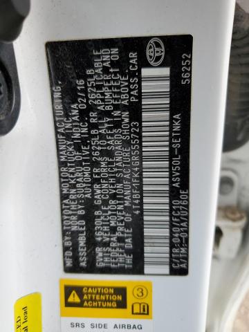 Photo 10 from auction – 2016 TOYOTA CAMRY LE with VIN 4T4BF1FK4GR555723