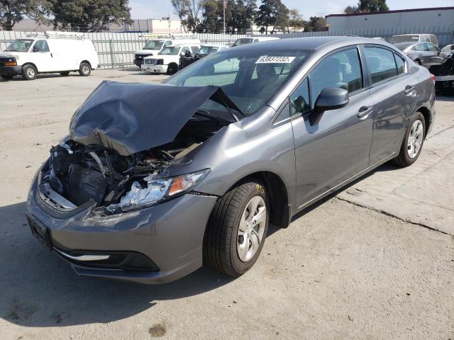 Photo 2 from auction – 2013 HONDA CIVIC LX with VIN 19XFB2F52DE096424