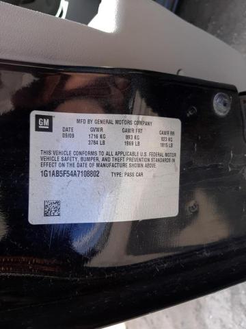Photo 10 from auction – 2010 CHEVROLET COBALT LS with VIN 1G1AB5F54A7108802