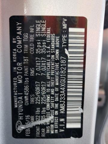 Photo 10 from auction – 2016 HYUNDAI TUCSON LIM with VIN KM8J33A4XGU182187