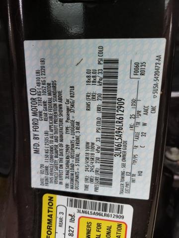 Photo 10 from auction – 2020 LINCOLN MKZ with VIN 3LN6L5A96LR612909