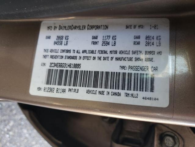 Photo 10 from auction – 2001 CHRYSLER 300M with VIN 2C3AE66G31H618895