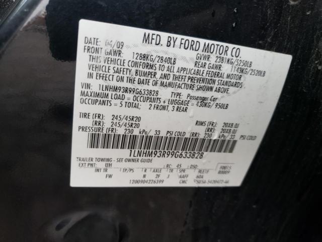 Photo 10 from auction – 2009 LINCOLN MKS with VIN 1LNHM93R99G633828