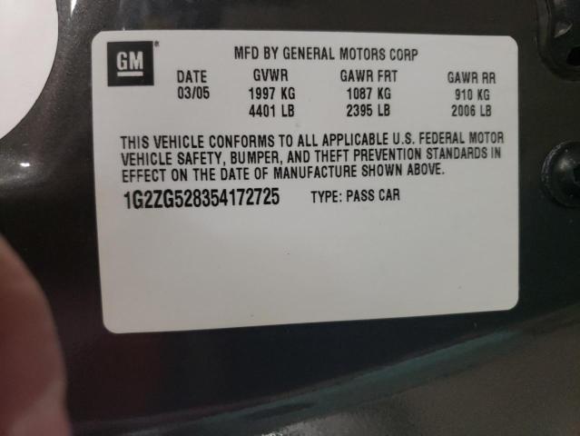 Photo 10 from auction – 2005 PONTIAC G6 with VIN 1G2ZG528354172725