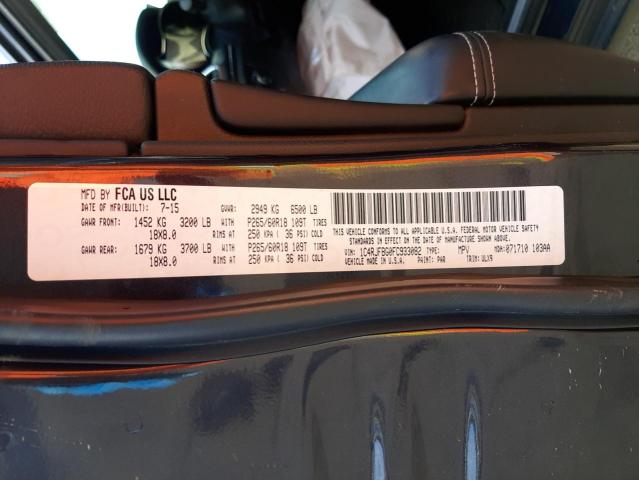 Photo 10 from auction – 2015 JEEP GRAND CHER with VIN 1C4RJFBG0FC933082