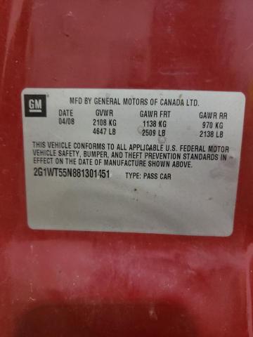 Photo 10 from auction – 2008 CHEVROLET IMPALA LT with VIN 2G1WT55N881301451
