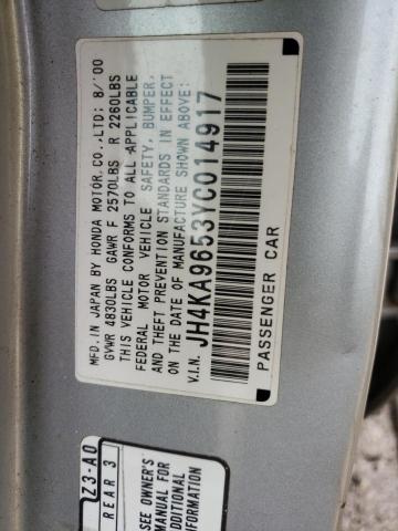 Photo 10 from auction – 2000 ACURA 3.5RL with VIN JH4KA9653YC014917